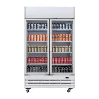 Polar G-Series Hinged Door Upright Display Cooler with Light Box 950Ltr GE580-A