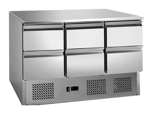 Thermaster 6 drawers S/S benchtop fridge Litre: 368 - GNS1300-6D