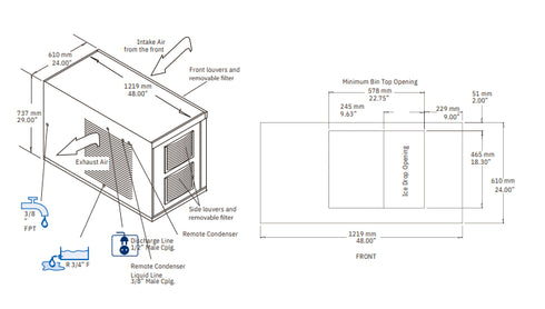Scotsman C Series Modular Dice Ice Machines 636kg Production C 1448 MA
