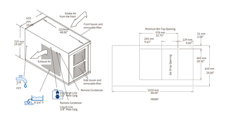 Scotsman C Series Modular Dice Ice Machines 736kg Production - C 1848 MA
