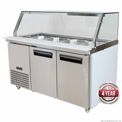 FED 2 Door Chilled Bain Marie 4x1/1 GN Pans - PG150FA-YG