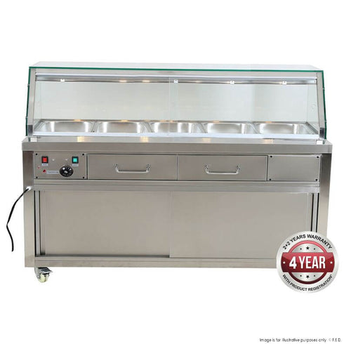 FED Heated Bain Marie Food Display - PG180FE-YG