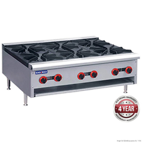 GASMAX Gas Cook Top 6 Burners LPG with Flame Failure - RB-6ELPG