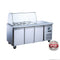 FED-X Three Door Salad Prep Fridge with Curve Glass Top - XTHP3100SALGC