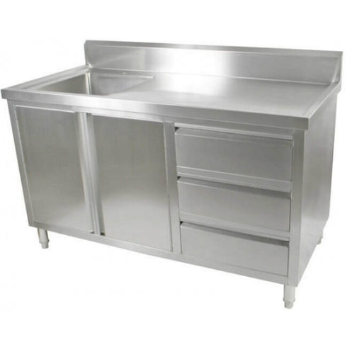 FED Kitchen Tidy Cabinet With Left Sink - SC-7-1500L-H