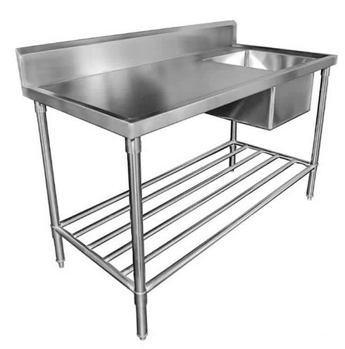 Atosa Sink Bench with Splashback w600 x d600 x h900 - SS1606C