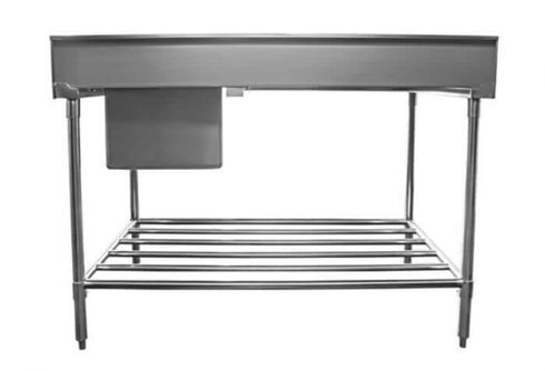 Mixrite Sink Bench With Splashback - W1200 X D600 X H900 - SS1612R