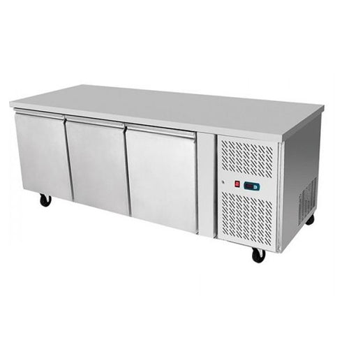 Atosa Stainless Steel 3 Solid Doors Undercounter Bench Fridge 450L - EPF3432