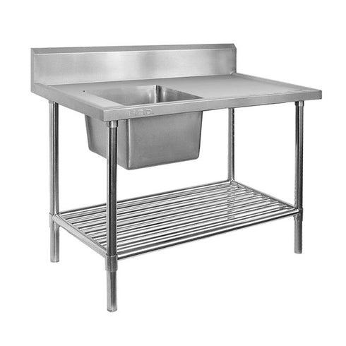 FED Single Left Sink Bench with Pot Undershelf - SSB7-1500L/A