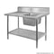 FED Single Right Sink Bench with Pot Undershelf - SSB6-1200R/A