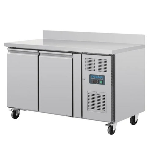 Polar U-Series 2 Door Counter Fridge with Upstand 282Ltr DL914-A