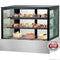 BONVUE Black Trim Square Glass Cake Display 2 Shelves 1200X700X1100 - SSU120-2XB