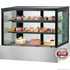 BONVUE Black Trim Square Glass Cake Display 2 Shelves 1200X700X1100 - SSU120-2XB