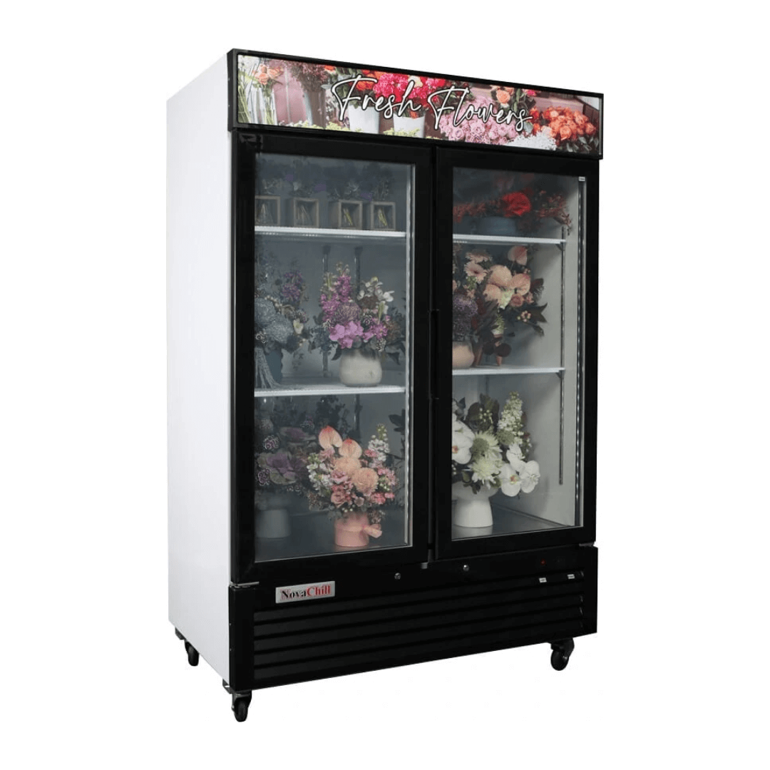 Premium Glass Door Flower Fridge SM1300GFF - Main Image
