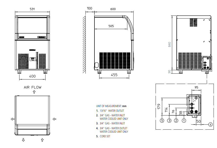 Scotsman Gourmet Ice Machine 51kg Production - ECM 107 AS OX